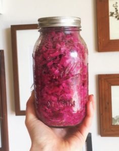 Jar of sauerkraut